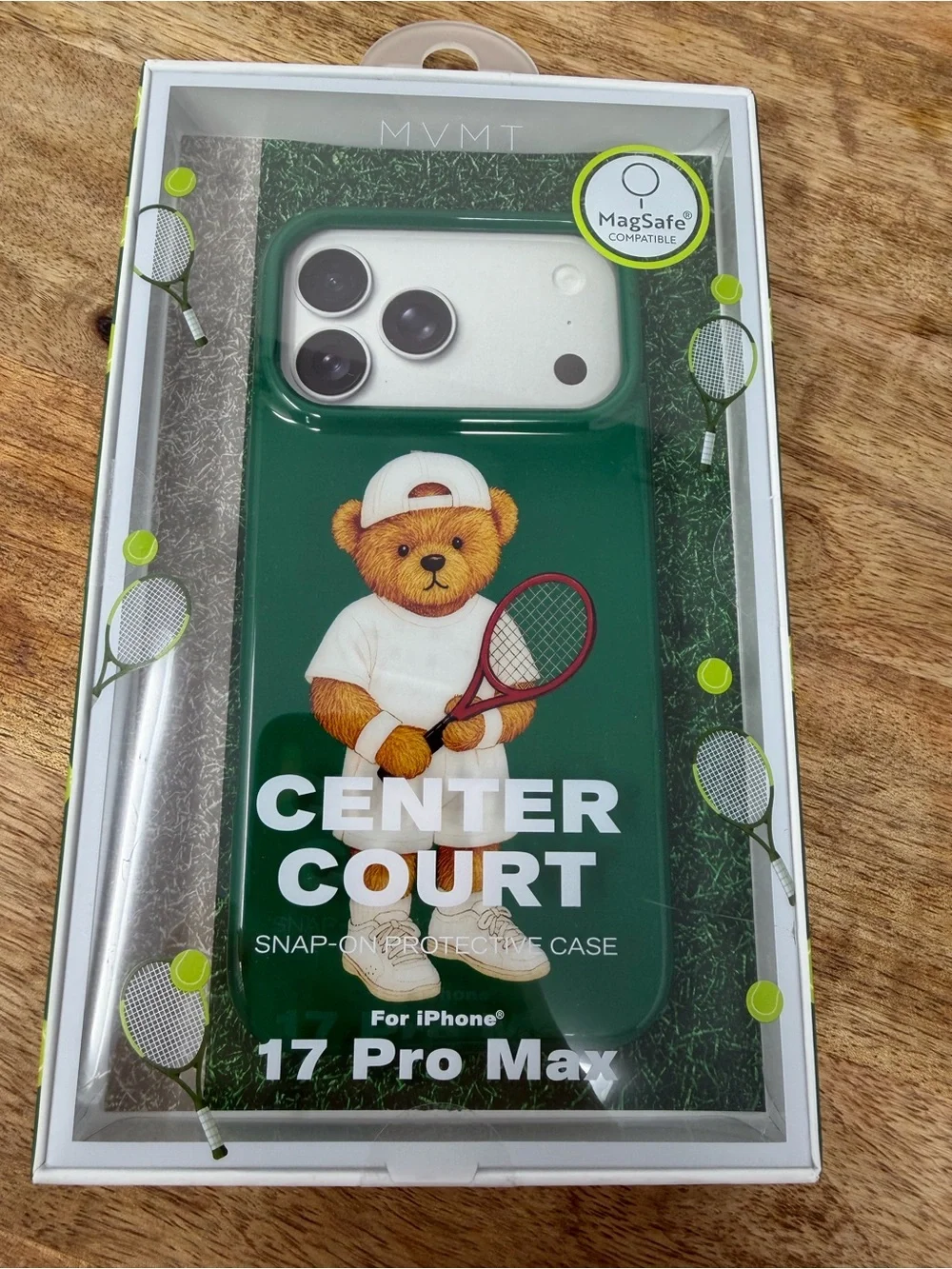 MVMT Center Court Green Bear iPhone 17 Pro Max Snap-On Case MagSafe Compatible